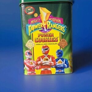 Mighty Morphin Power Rangers Frookie Power Cookies Tin French/English Vintage